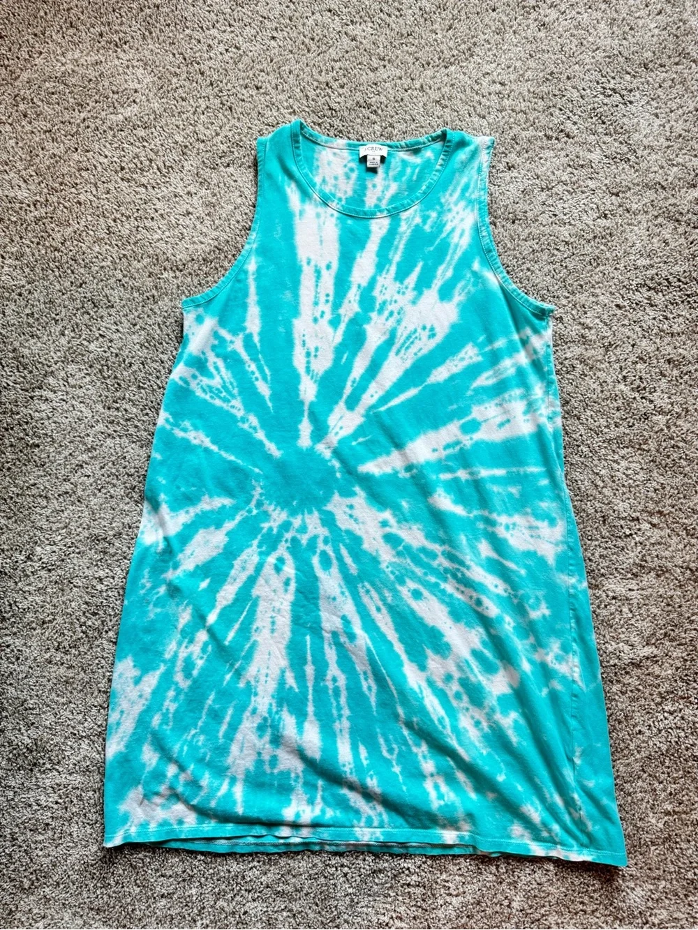 J.Crew Tie Dye Tank Dress Size Small Sleeveless Casual Summer - Picture 2 of 7